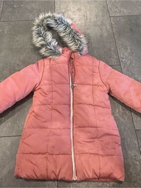 Calvin Klein 2T Pink Hooded Puffer Coat